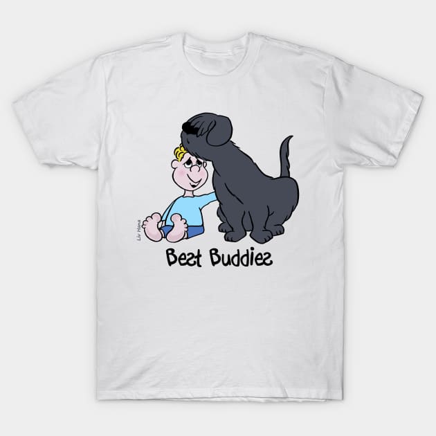 A Boy and his dog: best buddies T-Shirt by LivHana